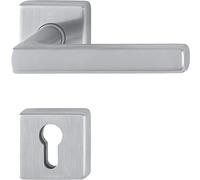 HOPPE Dallas 3901154 Poignée de protection contre le feu en acier inoxydable mat sur rosace PZ