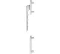 HOPPE Demi-poignée de porte de balcon LIÈGE - Extérieur plat, blanc