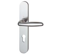 Ensemble sur plaques aluminium VERONA clé I pour cylindre européen finition F1 aspect argent HOPPE 3511682