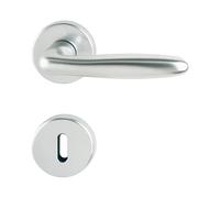 Hoppe Ensemble de poignées de Porte Verona avec Rosette BB avec accélérateur, TS 37-47, Aluminium anodisé argenté