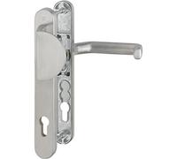 HOPPE Garniture de porte d'entrée Liverpool | PZ 92 mm | Plaque étroite | Acier inoxydable | Plaque de poignée