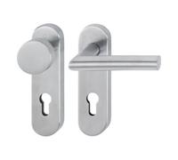 HOPPE 10721522 Amsterdam Garniture de rechange en acier inoxydable mat sur plaque courte PZ