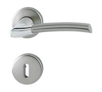 Hoppe HOPPE OT-Garniture de poignée avec rosace, ronde, Bergen M1602/19KV/19KVS, VK8, BB chromé/mat Quantité:1