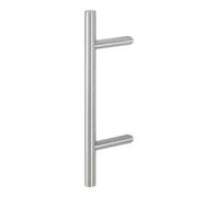 HOPPE Poignée de barre E5012-500/300 mm - En acier inoxydable mat - Modèle : oblique - Pour porte d'entrée
