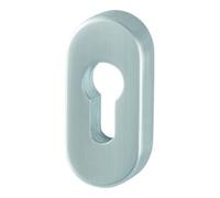 Rosaces de protection ovale PZ extérieur 33x72x10mm inox mat