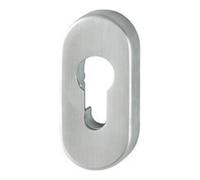 Hoppe HOPPE Rosace de clé FH FS-E55S, ovale, cylindre profilé percé, acier inox mat Quantité:1