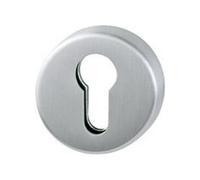 Hoppe HOPPE Rosace de clé HT E42S, ronde, cylindre profil percé, acier inox mat Quantité:1