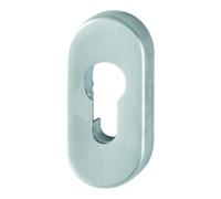Hoppe HOPPE Rosace de clé PT E55S, ovale, cylindre profil percé, acier inox mat Quantité:1