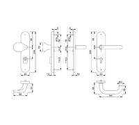 Hoppe HOPPE WET Garniture de remplacement protection humide PZ /72, Paris E86G/3332ZA/3310/138Z acier inox mat Quantité:1