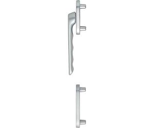 HOPPE Liège 3419860 Poignée de porte de balcon demi-garniture extérieure plate Argent anodisé