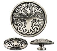 Hoppe & Masztalerz Lot de 3 rivets à vis Celtic Concho - Motif arbre de vie celtique