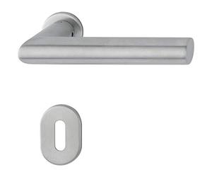 HOPPE Poignée Amsterdam - sur mini rosace BB, épaisseur de porte 40-50, acier inoxydable, 0