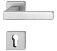 HOPPE Poignée Austin 11758156 - Sur rosace PZ, aluminium de couleur acier inoxydable mat