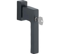 HOPPE Poignée de fenêtre Toulon 11738054 Noir mat Cylindre de serrure VK 32-42 mm Aluminium
