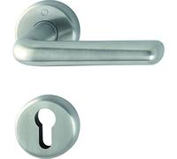 Hoppe Poignée de Helsingborg avec rosace PZ Cylindre profilé, acier inoxydable mat, 3075219