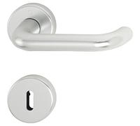 Hoppe Poignée de Paris avec rosace BB Multicolore Barbe, argent anodisé, Poignée de Porte Intérieur, 3280520
