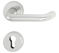 Hoppe Poignée de Paris avec rosace PZ Cylindre profilé, argent anodisé, 3280538