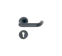 Hoppe Poignée de Paris de FS | pour portes coupe-feu | portes coupe-feu T30 - T60 - T90 - Plastique Noir - complet de douilles