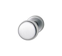 Hoppe Poignée de porte en aluminium Bouton fixe sur rosace ronde Forme cylindrique Argenté anodisé