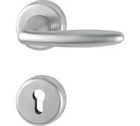 HOPPE Poignée de porte ROISSY - Sur Ros. PZ, TS 39-47, Satiné/Matte, Chrome poli/mat