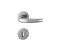 Hoppe Poignée de porte (Rosace) Atlanta, Aluminium Acier pour l'intérieur, poignée de porte ovale de perforation