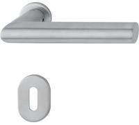 HOPPE poignée de porte rosace compacte en acier inoxydable Amsterdam GRT-SST-LL/F69/8/8.5/OB/40-50 - 11718699