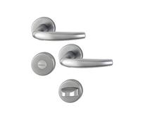 Hoppe Poignée de porte (Rosace) Duraplus Atlanta, Aluminium Acier pour intérieur, Salle de bains/WC, M. Olive