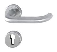 Hoppe Poignée de porte + rosace PZ TS 42-47 mm, acier inoxydable mat