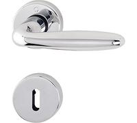 Hoppe Poignée de Verona avec rosace PZ Cylindre profilé, en laiton chromé mat, 2854931