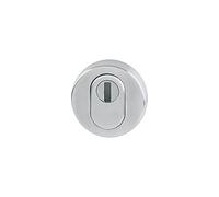 HOPPE Rosace ronde avec perforation PZ | Cylindre profilé | Porte d'entrée | Avec protection anti-traction | Diamètre 52 x 8 mm | Acier inoxydable mat | 1 pièce | 11537206