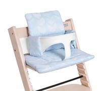 Hoppediz Coussin pour Stokke Chaise haute Tripp Trapp - À utiliser avec la Chaise Tripp Trapp et Baby Set, rembourrage extra épais pour un confort optimal - Lavable en machine, Design Amsterdam aqua