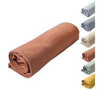 Hoppediz Couverture d'emmaillotage de qualité supérieure en Coton Bio - Couverture Polyvalente pour bébé - Idéale comme Doudou, Couverture pour bébé et Doudou - Cuivre
