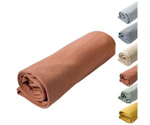 Hoppediz Couverture d'emmaillotage de qualité supérieure en Coton Bio - Couverture Polyvalente pour bébé - Idéale comme Doudou, Couverture pour bébé et Doudou - Cuivre