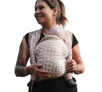 Hoppediz Écharpe de Portage Bébé, nouveau-nés dès la naissance (3-30 kg), 100% coton, Darwin créme 5,40 m