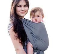 Hoppediz Écharpe de Portage Bébé, nouveau-nés dès la naissance (3-30 kg), 100% coton, Hamburg pierre 4,60 m