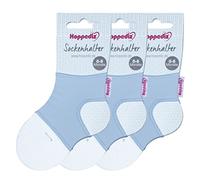 Hoppediz Lot de 3 supports de chaussettes unisexes pour bébé, bleu, taille unique