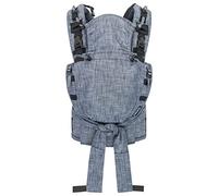 Hoppediz Porte-bébé Nabaca, dès la naissance (2.5-20 kg), Inclus un panneau dorsal interchangeable en deux tailles (S & M), Taille Réglable, Basic-Set denim