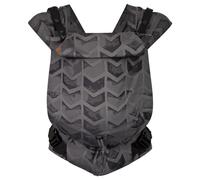 Hoppediz Porte-bébé Primeo dès la naissance (2.5-15 kg), Porte-bébé ventral et dorsal, Taille Réglable, 100% coton bio, Design Amsterdam noir