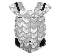 Hoppediz Porte-bébé Primeo dès la naissance (2.5-15 kg), Porte-bébé ventral et dorsal, Taille Réglable, 100% coton bio, Design Amsterdam stone