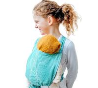 Hoppediz Porte-poupées pour enfants - Motif grenade - Crème