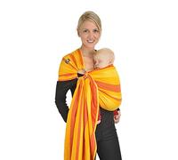 Hoppediz Ring-Sling, Porte-bébé pour les Nouveau-nés et Bébés, Écharpe de portage avec deux anneaux en aluminium, 0-36 mois, 3-20 kg, Nairobi