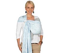 Hoppediz Ring-Sling, Porte-bébé pour les Nouveau-nés et Bébés, Écharpe de portage avec deux anneaux en aluminium, 0-36 mois, 3-20 kg, Amsterdam aqua