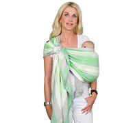Hoppediz Ring-Sling, Porte-bébé pour les Nouveau-nés et Bébés, Écharpe de portage avec deux anneaux en aluminium, 0-36 mois, 3-20 kg, Wellington