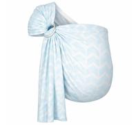 Hoppediz Ring-Sling, Porte-bébé pour les Nouveau-nés et Bébés, Écharpe de portage avec deux anneaux en aluminium, 0-36 mois, 3-20 kg, Amsterdam aqua