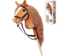 HOPPIHORSE Sport Edition Hobby Horse, A3 Taille, Têtes de Cheval à Chevaucher avec Bride, Rênes, Sangle d'Épaule, Queue, Poignée en Silicone dans Une Boîte-Cadeau, Cheval Baton, Cheval de Passe
