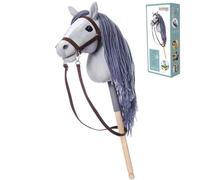 HOPPIHORSE Sport Edition Hobby Horse, A4 Taille, Têtes de Cheval à Chevaucher avec Bride, Rênes, Sangle d'Épaule, Queue, Poignée en Silicone dans Une Boîte-Cadeau, Cheval Baton, Cheval de Passe