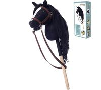 HOPPIHORSE Sport Edition Hobby Horse, A4 Taille, Têtes de Cheval à Chevaucher avec Bride, Rênes, Sangle d'Épaule, Queue, Poignée en Silicone dans Une Boîte-Cadeau, Cheval Baton, Cheval de Passe