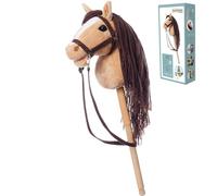 HOPPIHORSE Sport Edition Hobby Horse, A4 Taille, Têtes de Cheval à Chevaucher avec Bride, Rênes, Sangle d'Épaule, Queue, Poignée en Silicone dans Une Boîte-Cadeau, Cheval Baton, Cheval de Passe