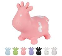 Hoppimals Tootiny Animal Sauteur Gonflable Vache, Animal Sauteur, Jouet Sauteur Gonflable - Développe la motricité - A partir de 12 Mois - avec Pompe à air Incluse