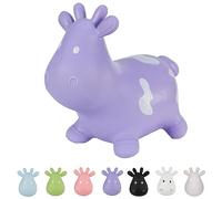 Hoppimals Tootiny Animal Sauteur Gonflable Vache, Animal Sauteur, Jouet Sauteur Gonflable - Développe la motricité - A partir de 12 Mois - avec Pompe à air Incluse